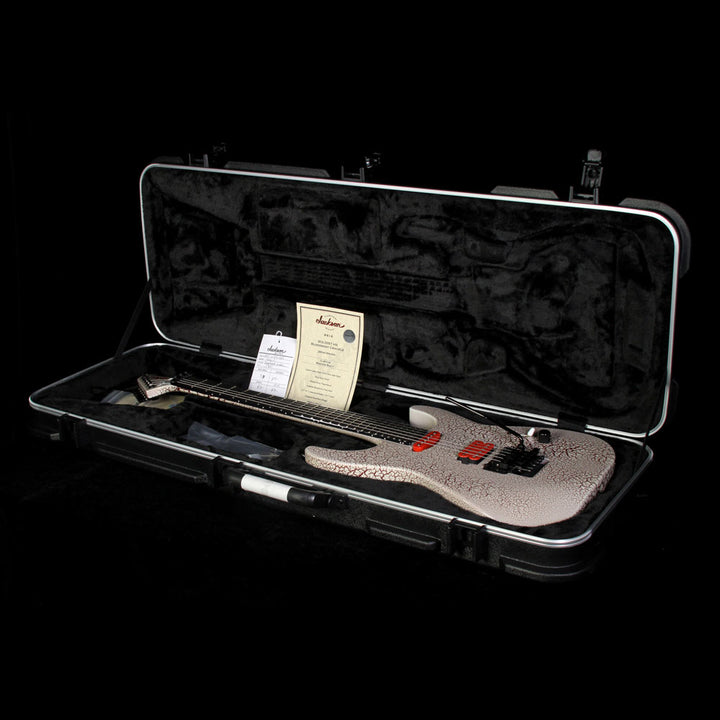 Jackson Custom Shop NAMM 2016 Soloist HS Electric Guitar Bloodshot Red and White Crackle