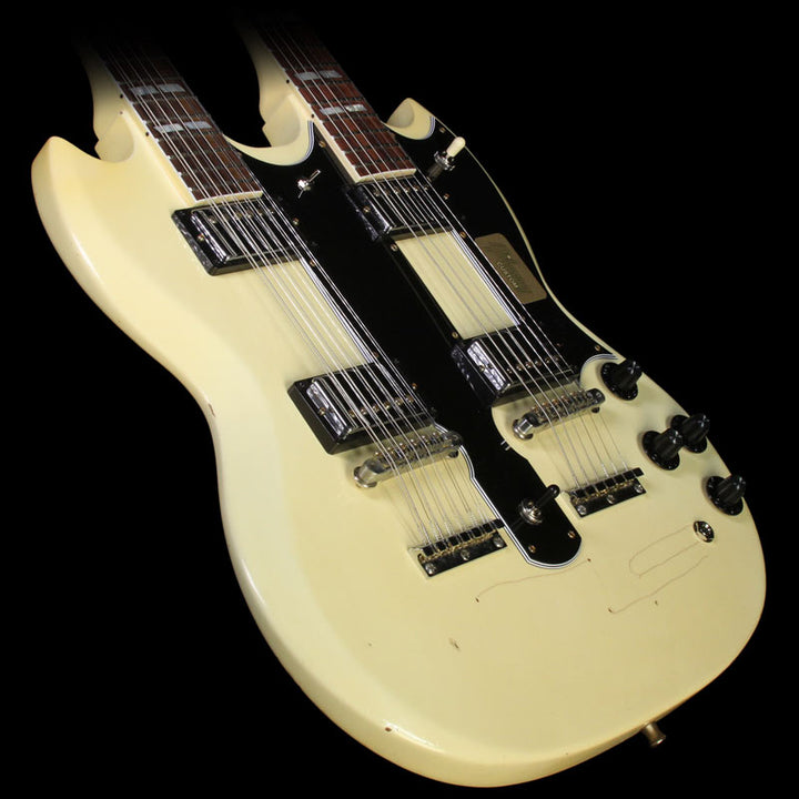 Gibson Custom Shop Alex Lifeson EDS-1275 Doubleneck Aged Electric Guitar Arctic White