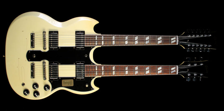 Gibson Custom Shop Alex Lifeson EDS-1275 Doubleneck Aged Electric Guitar Arctic White