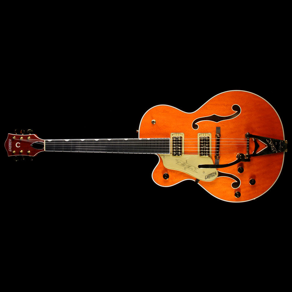 Used Gretsch G6120TLH Players Edition Nashville Left-Handed Electric Guitar Orange Stain — 2