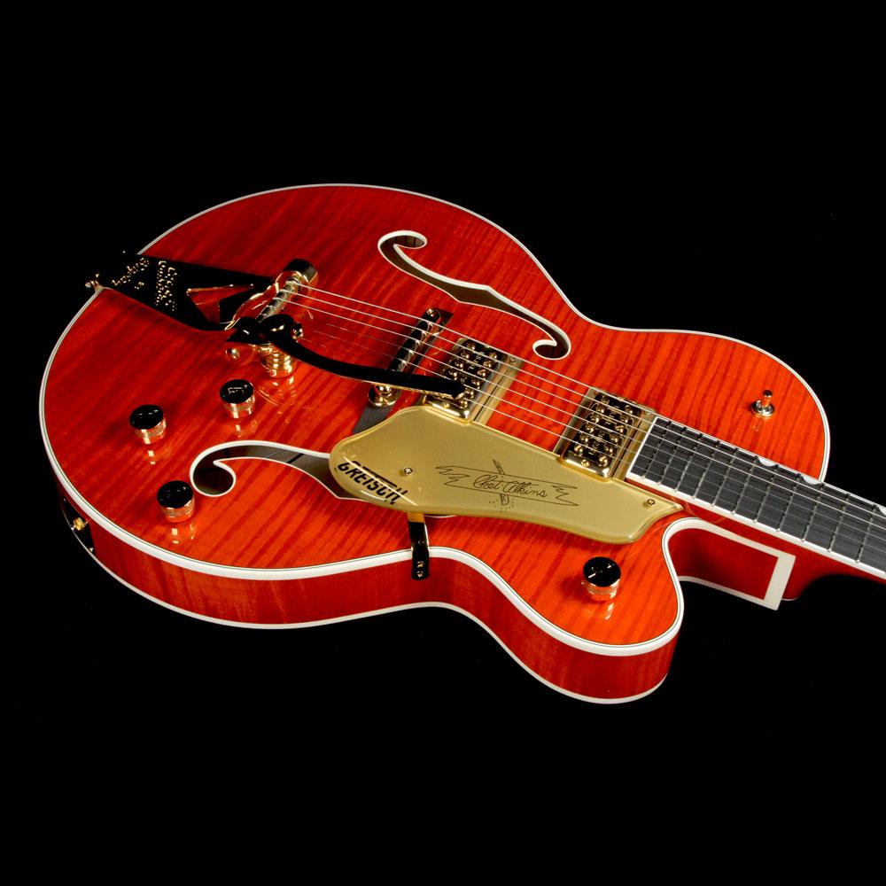 Gretsch G6120TFM Players Edition Nashville Orange Stain — 7