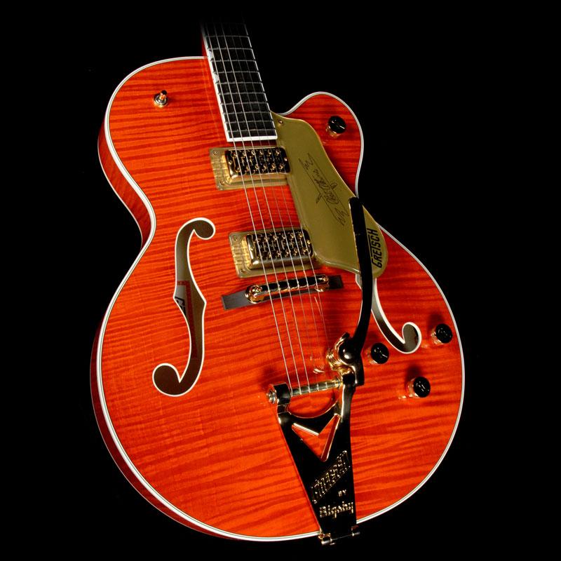 Gretsch G6120TFM Players Edition Nashville Orange Stain — 1
