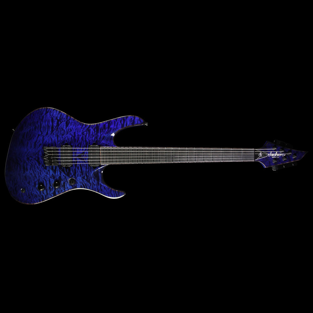Jackson USA Select Chris Broderick Soloist HT6 Electric Guitar Transparent Blue — 2