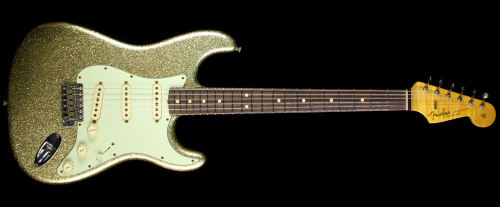 Fender Custom Shop 2016 NAMM Display 1964 Stratocaster Relic Electric Guitar Gold Sparkle — 2