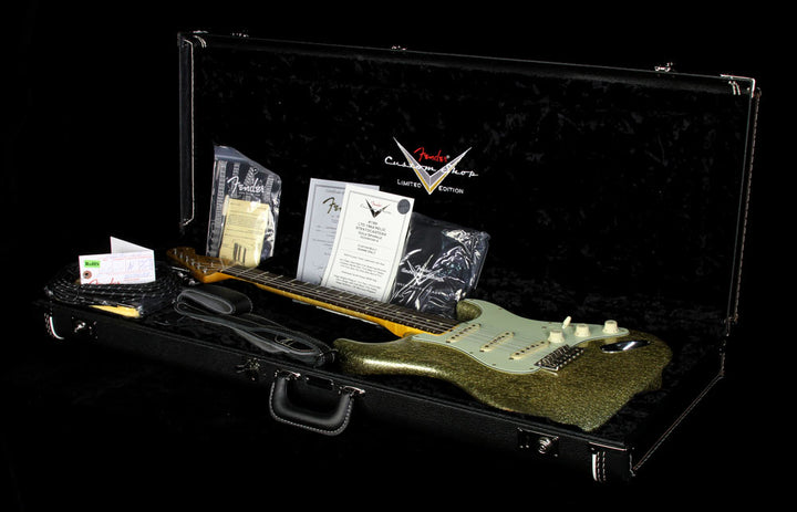 Fender Custom Shop 2016 NAMM Display 1964 Stratocaster Relic Electric Guitar Gold Sparkle