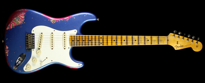 Fender Custom Shop 2016 NAMM Display 1957 Stratocaster Heavy Relic Electric Guitar Lake Placid Blue over Pink Paisley