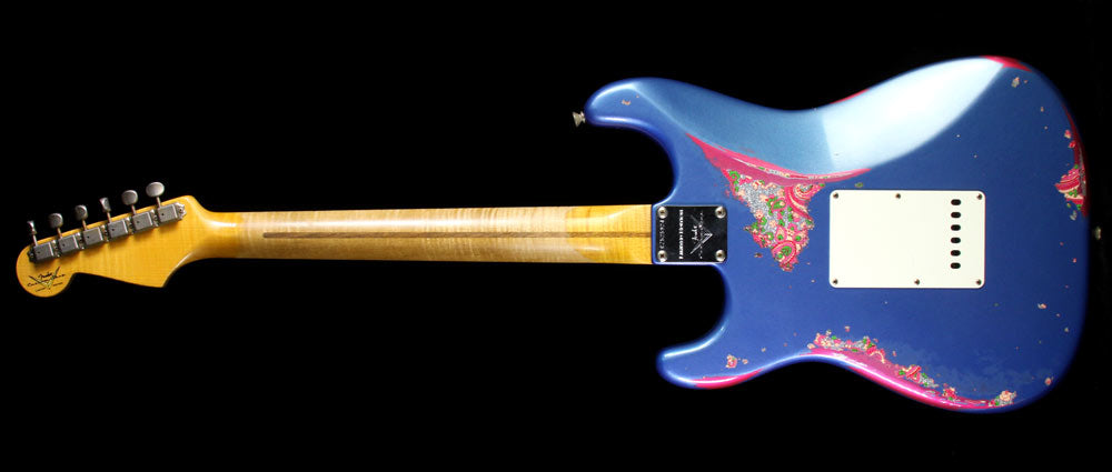 Fender Custom Shop 2016 NAMM Display 1957 Stratocaster Heavy Relic Electric Guitar Lake Placid Blue over Pink Paisley — 3