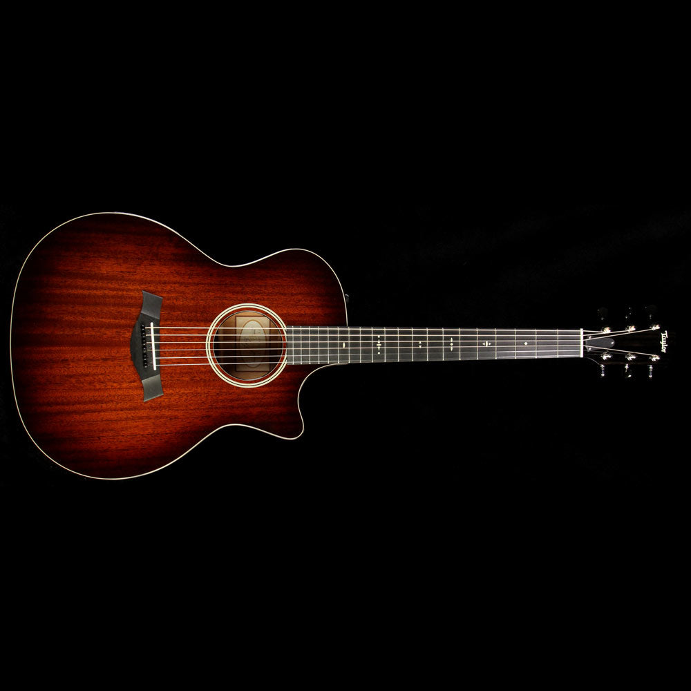 Used Taylor 524ce Grand Auditorium Cutaway Acoustic Guitar Tobacco Edgeburst — 2