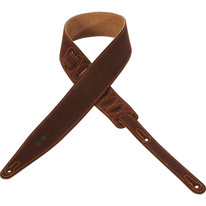 Levy's MS317BRD-BRN 2.5 Brown Suede Guitar Strap
