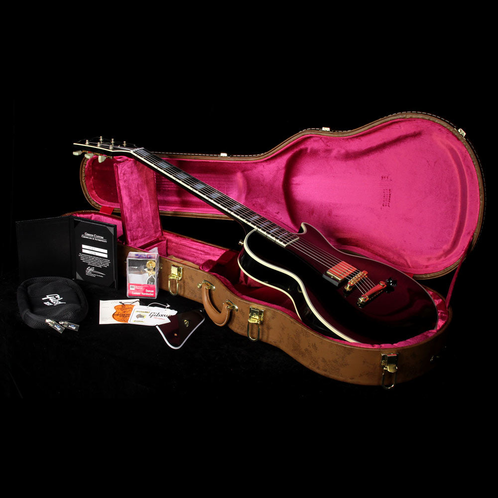Used 2012 Gibson Custom Shop One-Off Chambered 1-Pickup 1957 Les Paul Custom Reissue Electric Guitar Ebony — 7