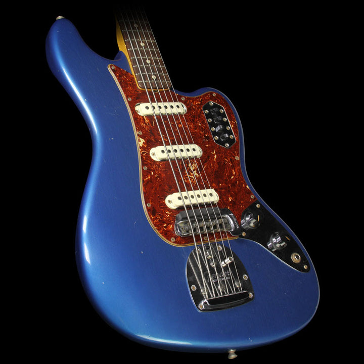 Used 2016 Fender Custom Shop NAMM Display Bass VI Journeyman Relic Electric Bass Faded Lake Placid Blue