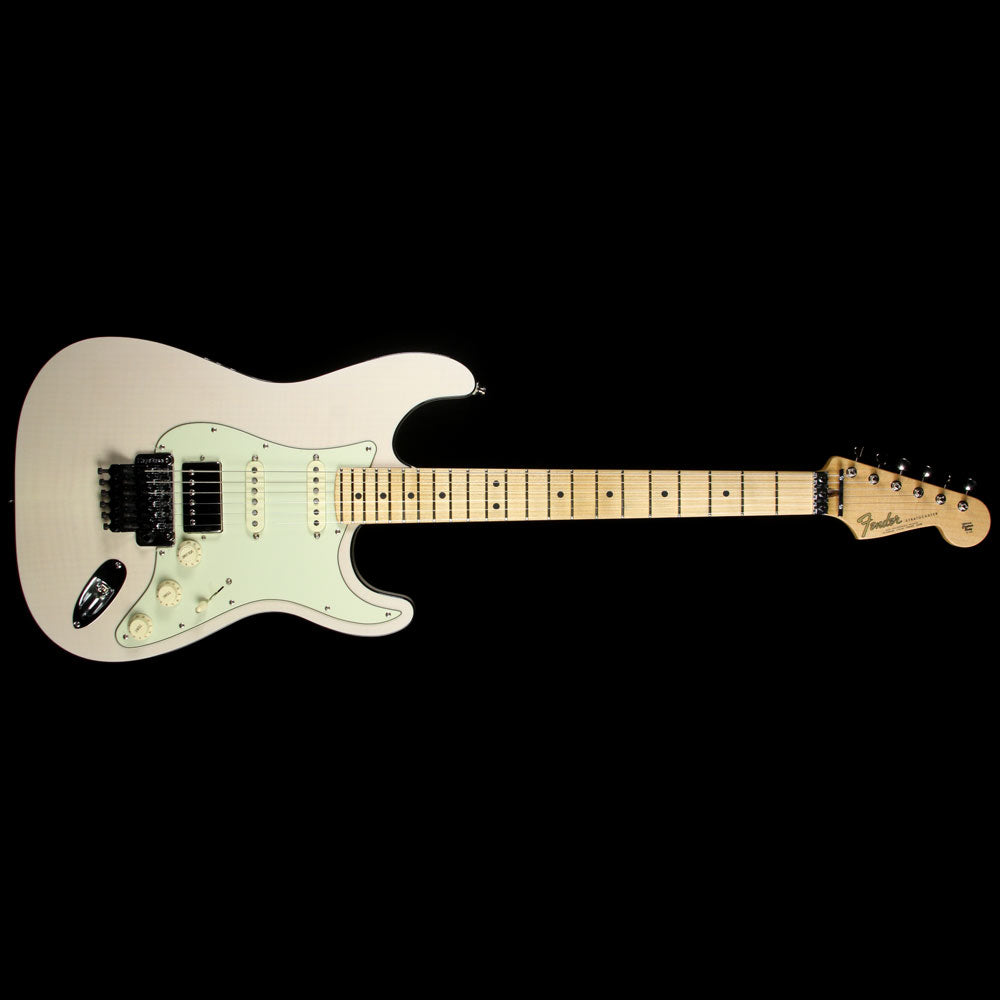 Used 2014 Fender Custom Shop Exclusive ZF Stratocaster Flame Top Electric Guitar Transparent White — 2
