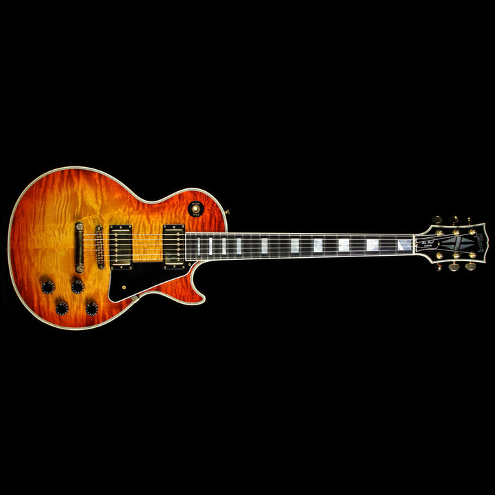 Used 1996 Gibson Custom Shop Les Paul Custom Florentine Electric Guitar Sunburst