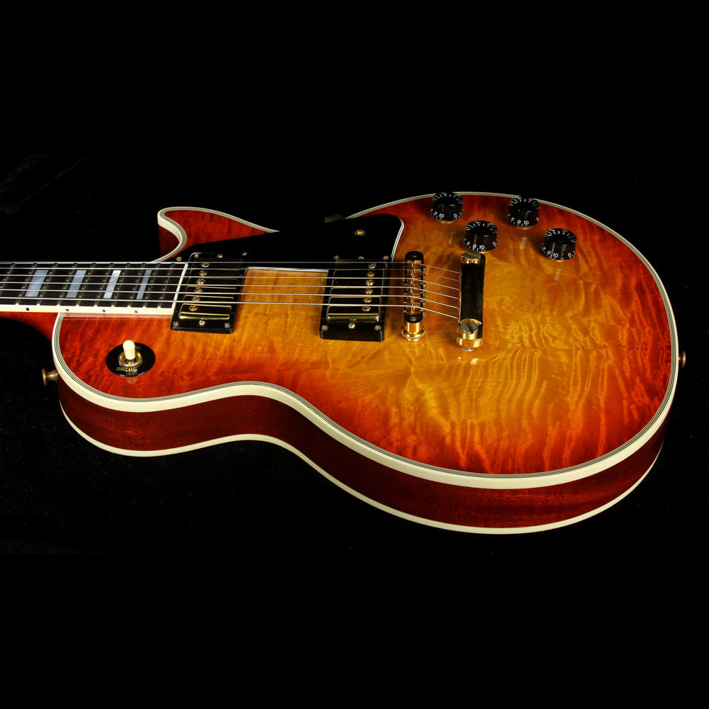 Used 1996 Gibson Custom Shop Les Paul Custom Florentine Electric Guitar Sunburst — 6