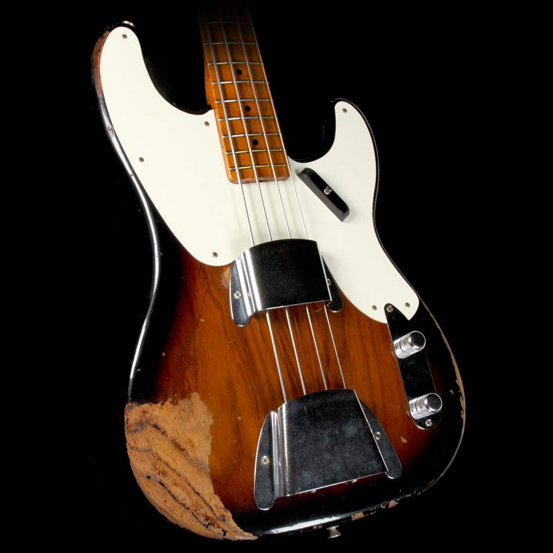 Fender Custom Shop 1951 Roasted Precision Bass Heavy Relic Electric Bass 2-Tone Sunburst — 1