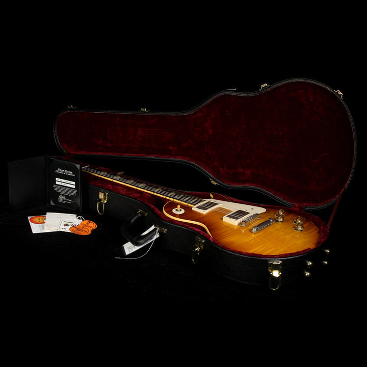 Used 2009 Gibson Custom Shop Burst Brothers 1959 Les Paul Reissue Electric Guitar Honey Tea Burst