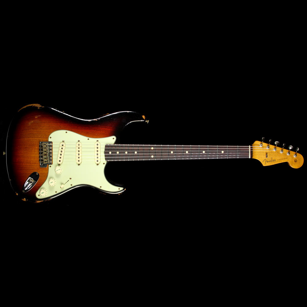 Used 2016 Fender Custom Shop '60s Roasted Ash Stratocaster Relic Electric Guitar Relic 3-Tone Sunburst — 2