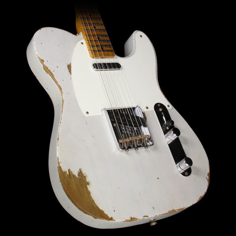 Fender Custom Shop 1957 Roasted Ash Telecaster Heavy Relic Electric Guitar White Blonde — 1
