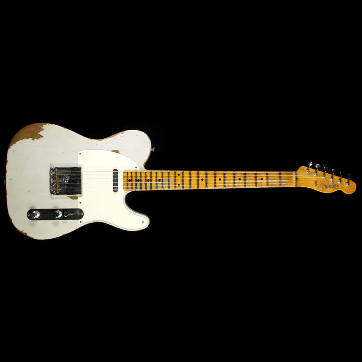 Fender Custom Shop 1957 Roasted Ash Telecaster Heavy Relic Electric Guitar White Blonde