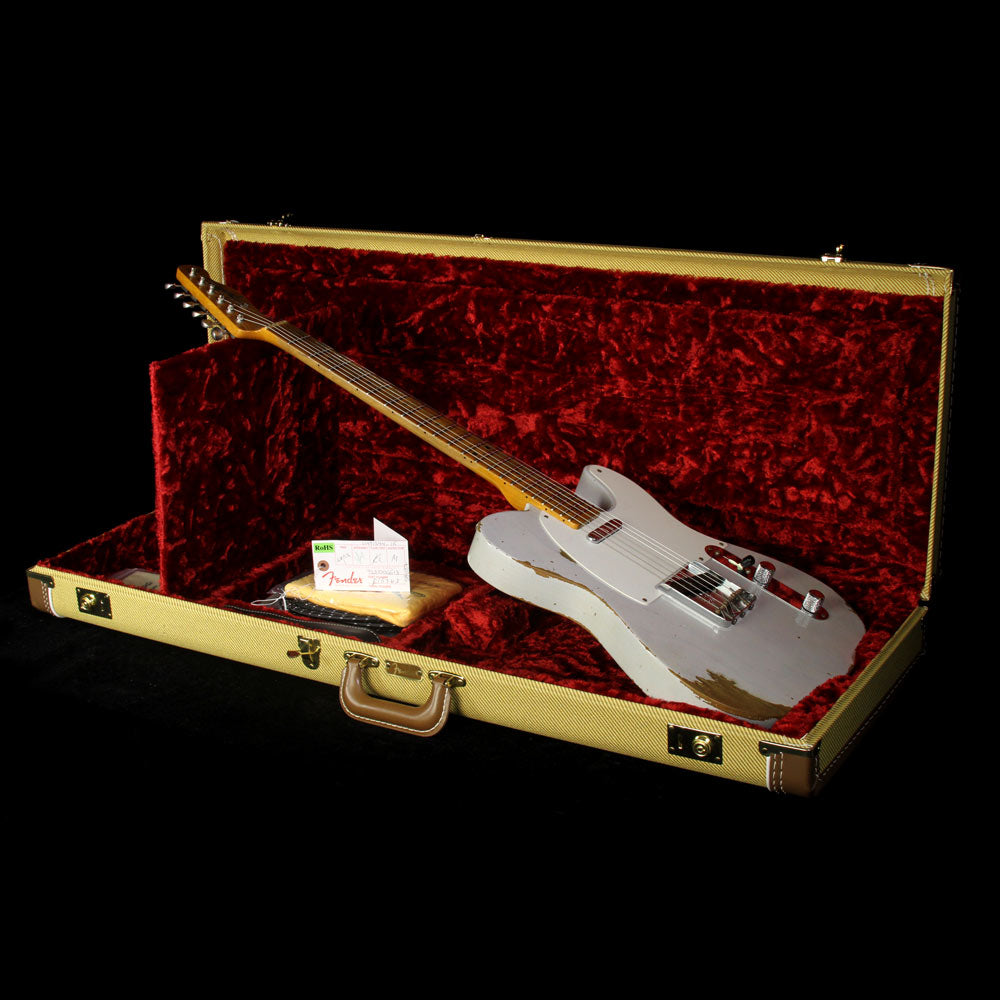 Fender Custom Shop 1957 Roasted Ash Telecaster Heavy Relic Electric Guitar White Blonde — 4