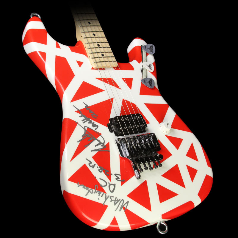 Used Charvel EVH Art Series Washington 2012 Electric Guitar Red with White Stripes — 1