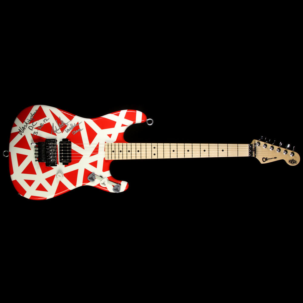 Used Charvel EVH Art Series Washington 2012 Electric Guitar Red with White Stripes — 2