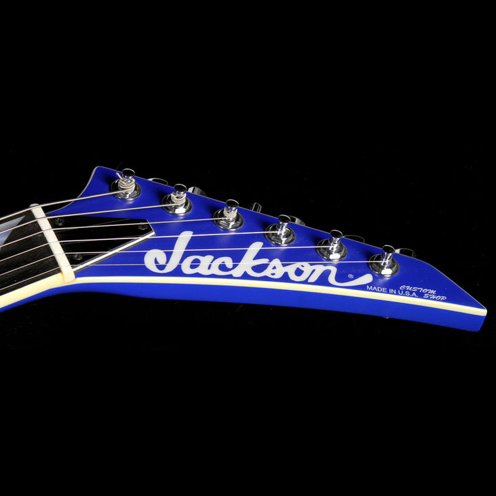 Used 2014 Jackson Custom Shop Satin Soloist Electric Guitar Blue Satin
