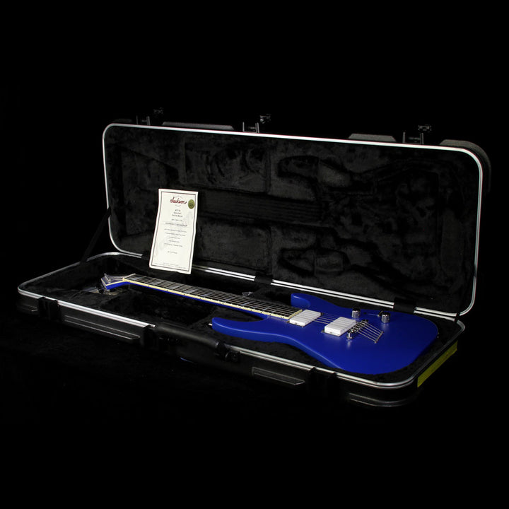 Used 2014 Jackson Custom Shop Satin Soloist Electric Guitar Blue Satin