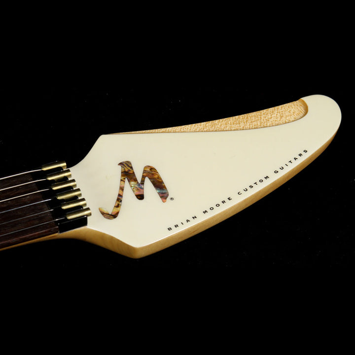 Used 2004 Brian Moore C90 EMG Electric Guitar Pearl White