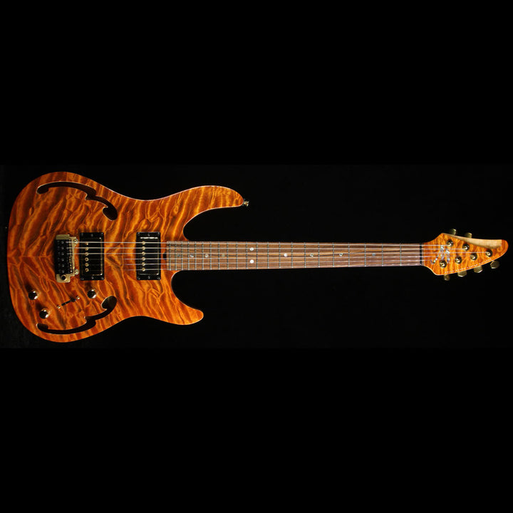 Used 2006 Brian Moore C90-P Hollowbody Electric Guitar Copperhead