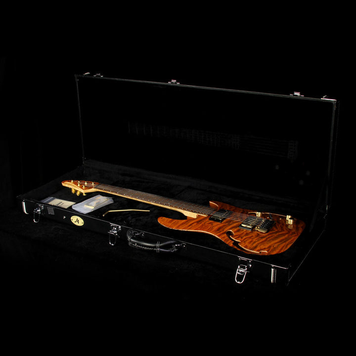 Used 2006 Brian Moore C90-P Hollowbody Electric Guitar Copperhead