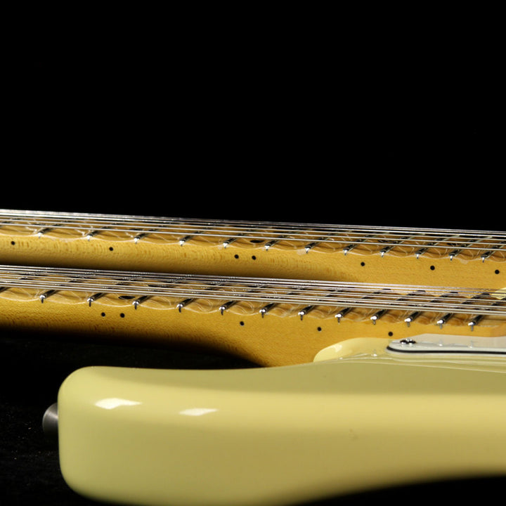 Used 1994 Fender Made in Japan Yngwie Malmsteen Double Neck Stratocaster Electric Guitar Vintage White