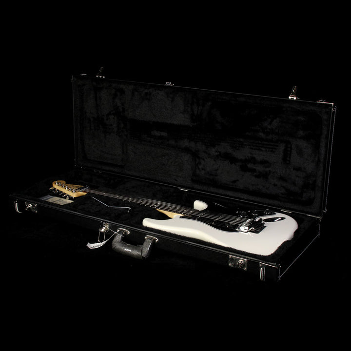 Used 2014 Fender Standard Stratocaster HSS with Floyd Rose Electric Guitar White