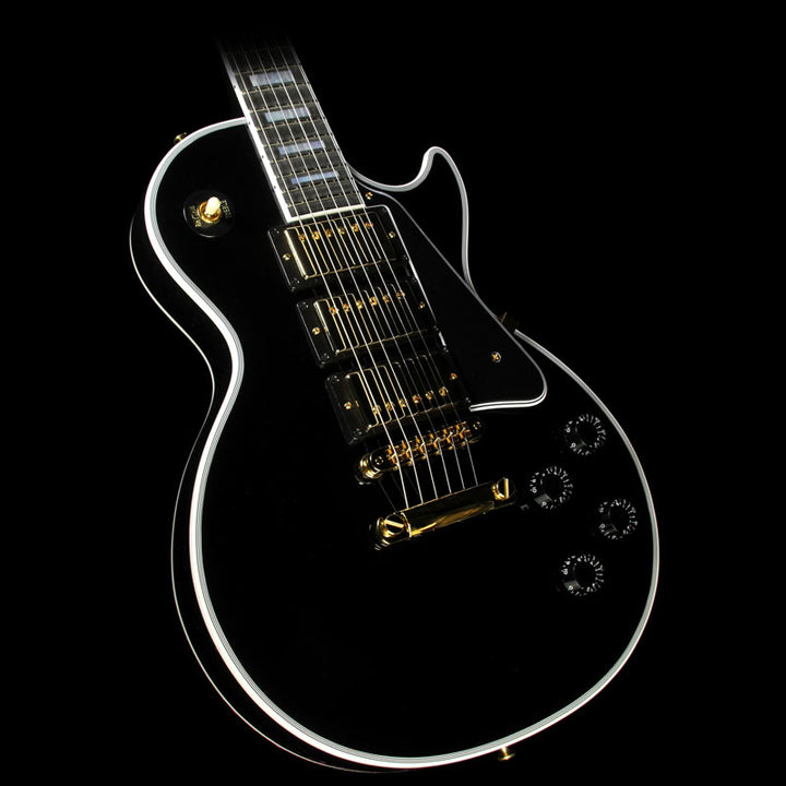 Used Gibson Custom Shop Made 2 Measure 3-Pickup Les Paul Custom Electric Guitar Ebony