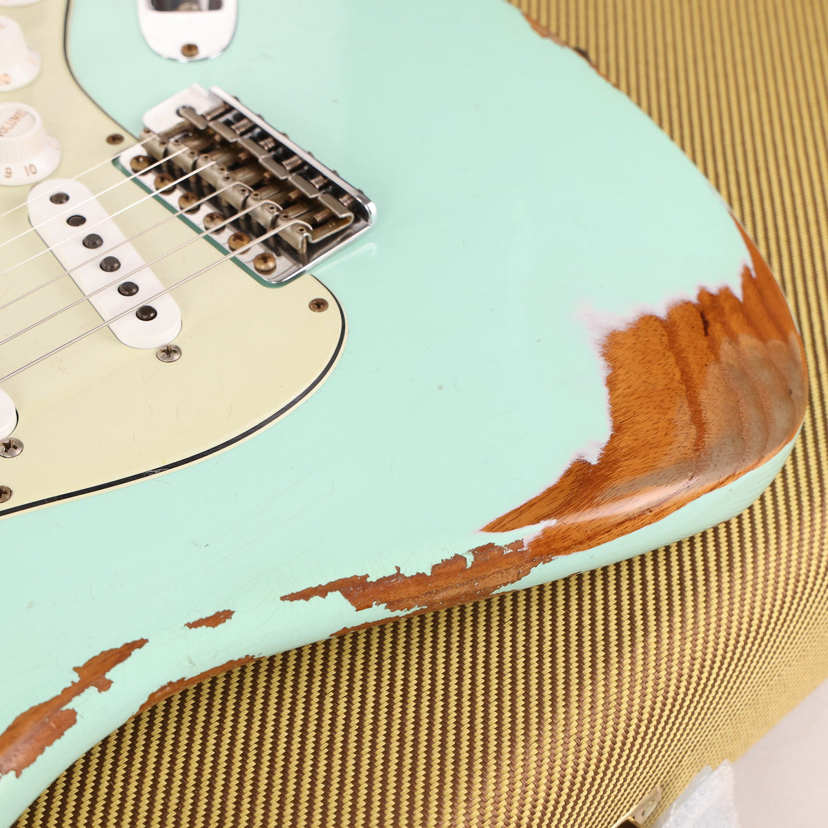 Fender Custom Shop NoNeck 50s Stratocaster Music Zoo Exclusive Heavy Relic Surf Green — 8