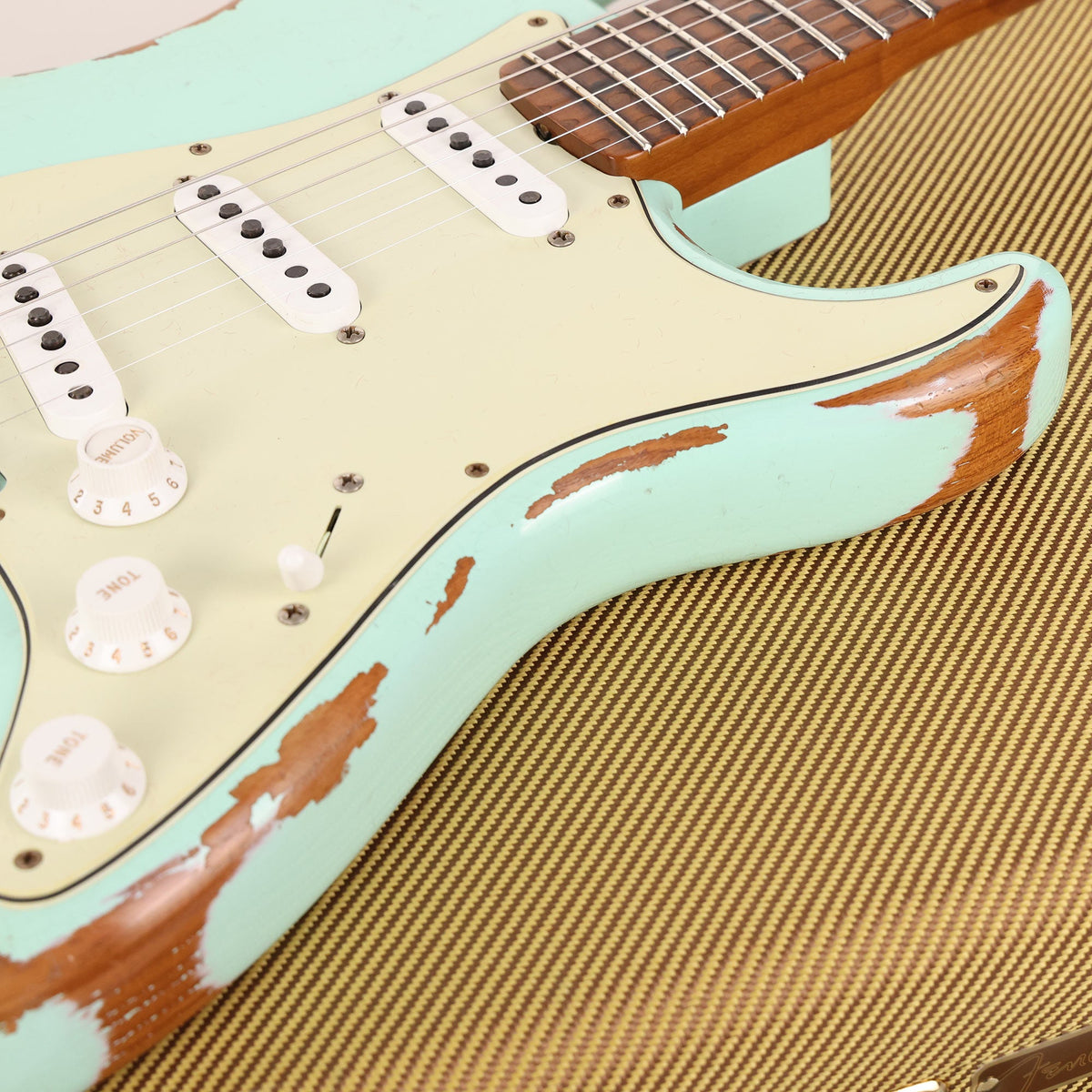Fender Custom Shop NoNeck 50s Stratocaster Music Zoo Exclusive Heavy Relic Surf Green — 10