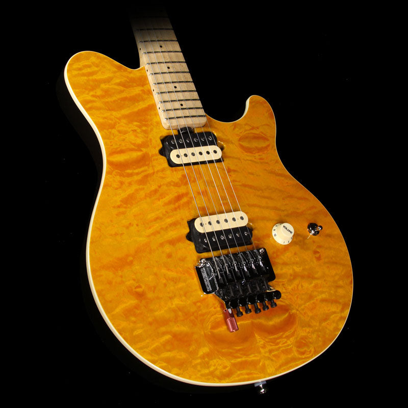 Used Ernie Ball Music Man Axis Electric Guitar Transparent Gold — 1