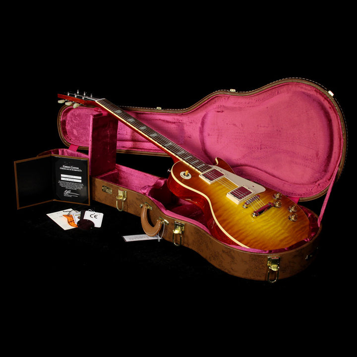 Gibson Custom Shop Standard Historic 1958 Les Paul Reissue Electric Guitar Sunrise Tea Burst