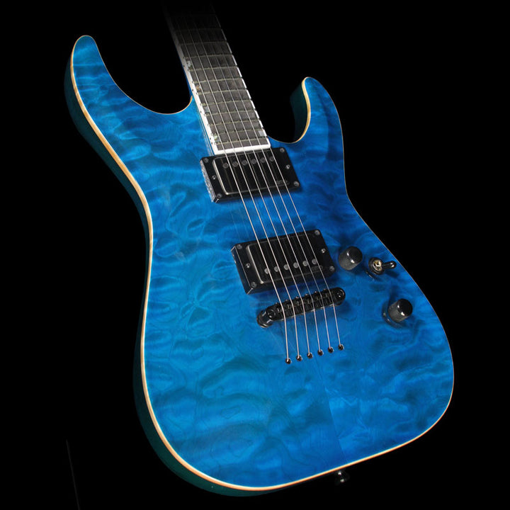 Used 2014 ESP USA Horizon Electric Guitar See-Thru Aqua