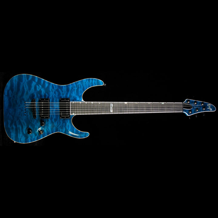 Used 2014 ESP USA Horizon Electric Guitar See-Thru Aqua