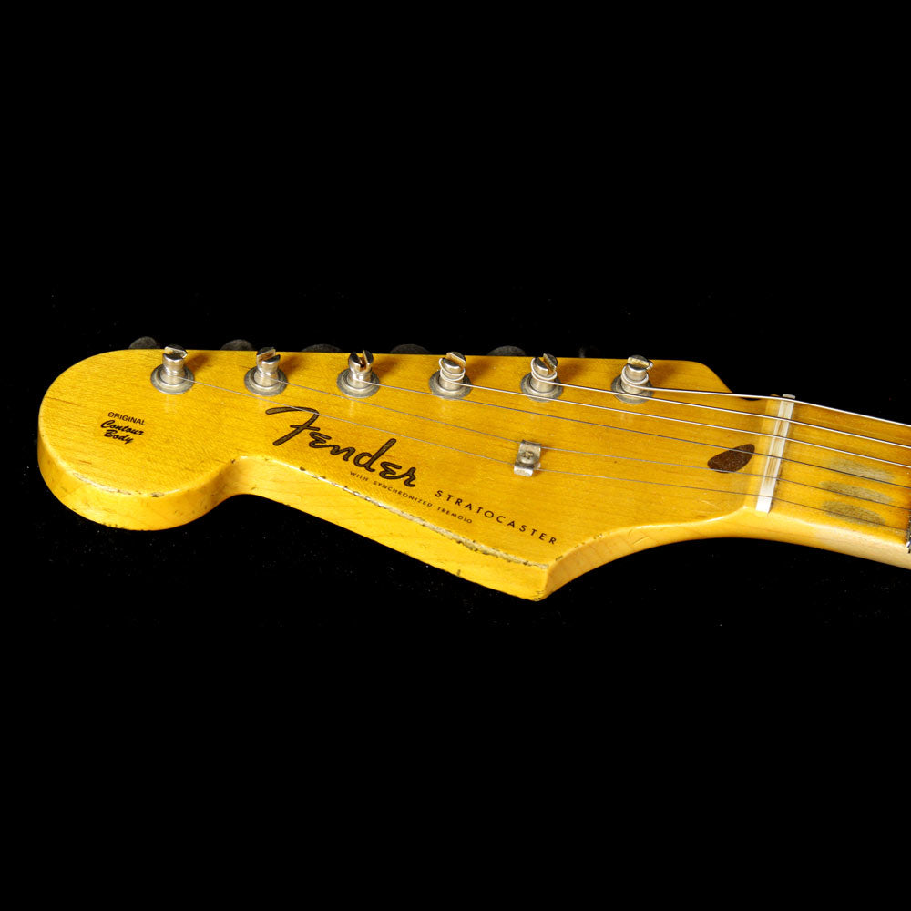 Used 2015 Fender Custom Shop 1957 Stratocaster Relic Left-Handed Electric Guitar Black over 2-Tone Sunburst — 4