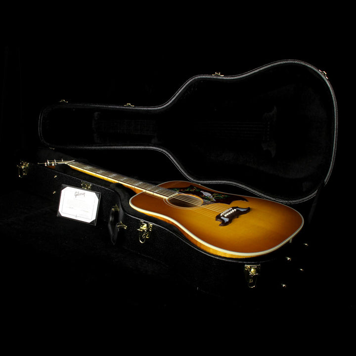 Gibson Montana Limited Edition Quilted Maple Dove Acoustic Guitar Heritage Cherry