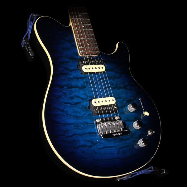 Used Ernie Ball Music Man Axis Super Sport w/ Piezo Electric Guitar Pacific Blue Burst