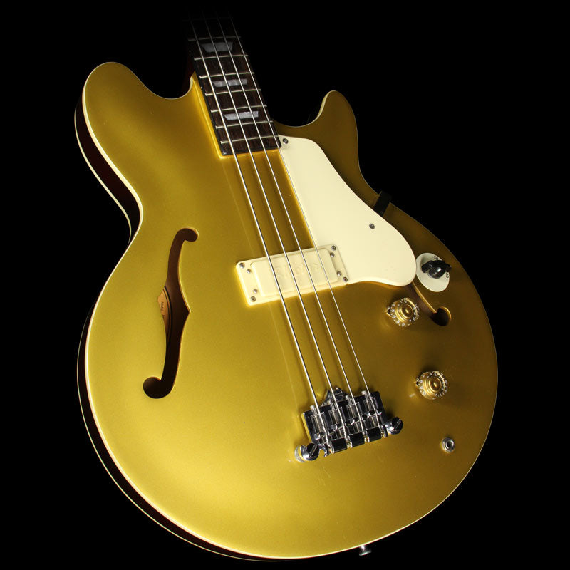 Used 2007 Epiphone Jack Casady Signature Bass Metallic Gold | The