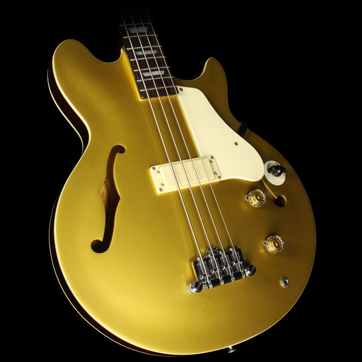 Used 2007 Epiphone Jack Casady Signature Bass Metallic Gold