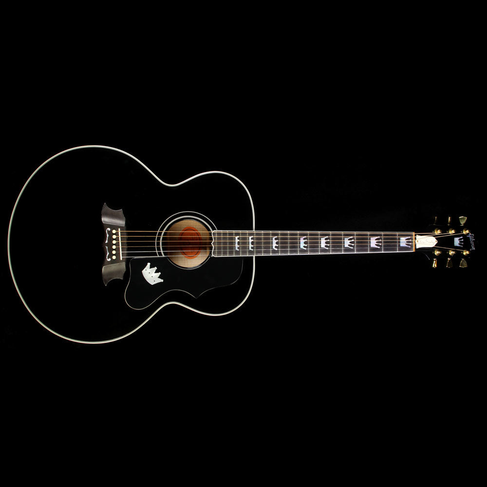 Used 1997 Gibson Elvis Presley The King of Rock J-200 Acoustic Guitar Ebony — 2