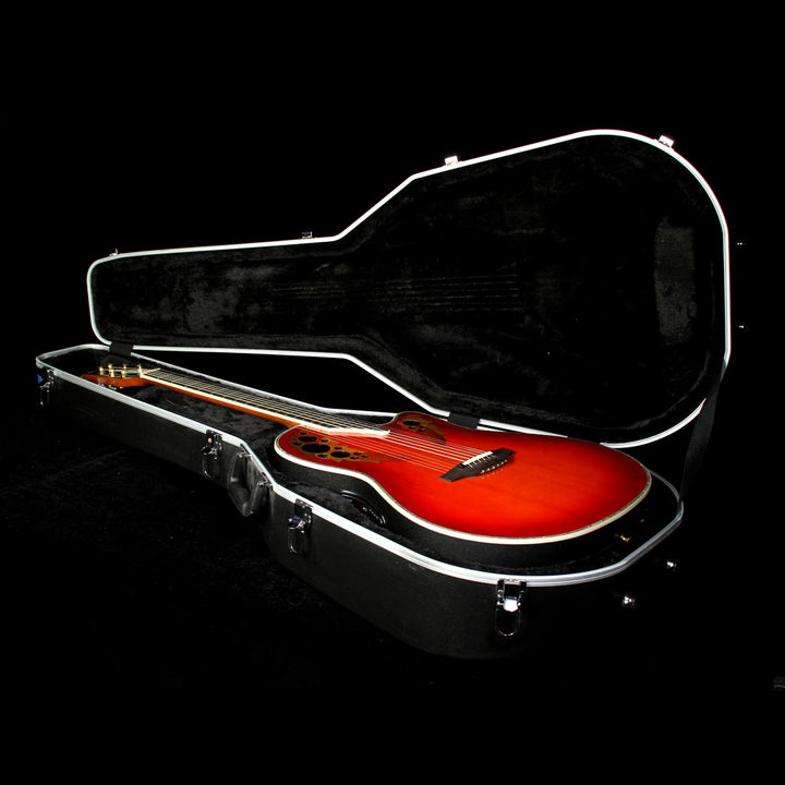Used 2012 Ovation Custom Elite C2078AX Acoustic Guitar Red Tear Drop