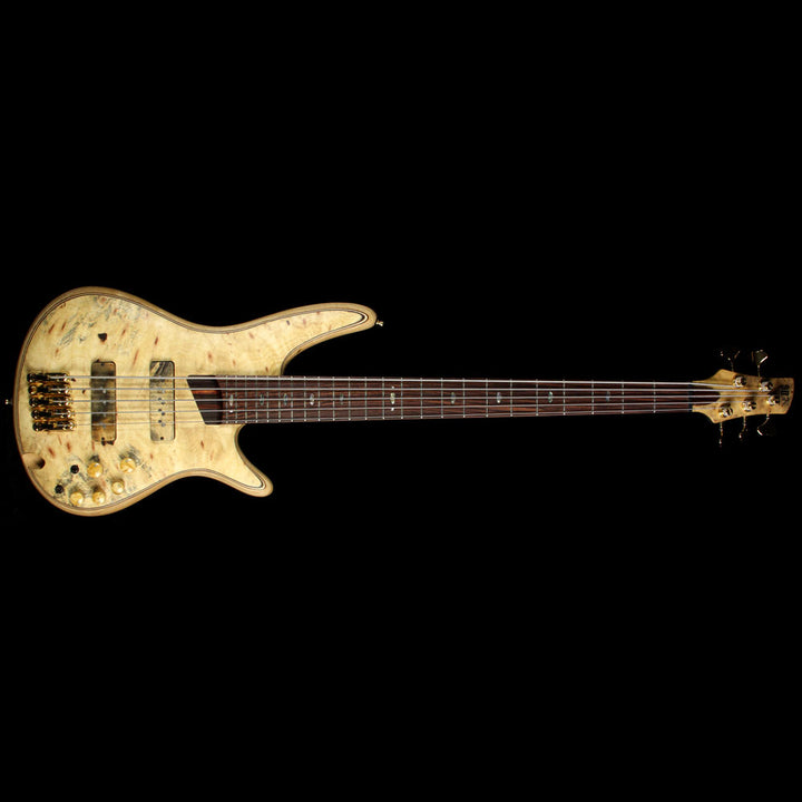 Used Ibanez Premium SR5BBLTD Electric Bass Natural Buckeye Burl