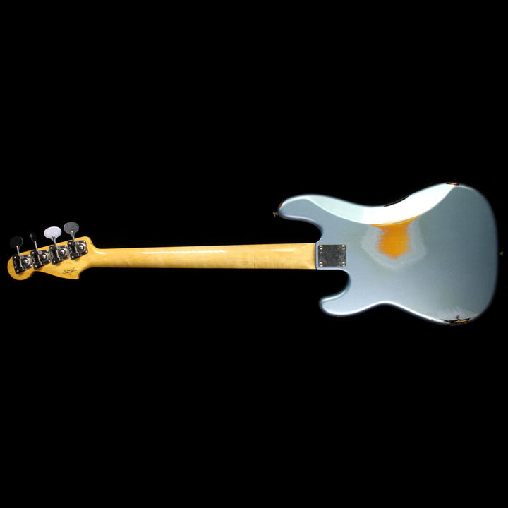 Used 2013 Fender Custom Shop 1964 Precision Bass Relic Electric Bass Ice Blue Metallic over 3-Tone Sunburst