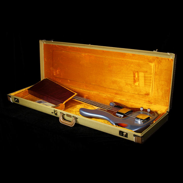 Used 2013 Fender Custom Shop 1964 Precision Bass Relic Electric Bass Ice Blue Metallic over 3-Tone Sunburst